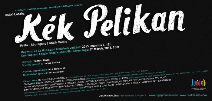 Kék Pelikan | Blue Pelikan meghívó | invitation